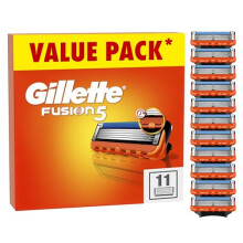 Gillette Fusion5 Razor Blades Men, Pack of 11 Razor Blade Refills with Precision Trimmer, 5 Anti-Friction Razor Blades [Packaging may vary]