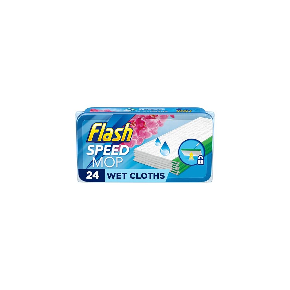 Flash Speedmop Wet Cloth Refills, Pink Edition, Flash Speed Mop, Floor Cleaner Mop, Orchid, 96 Wipes (24 x 4), Flash Floor Cleaner, Floor Wipes Large