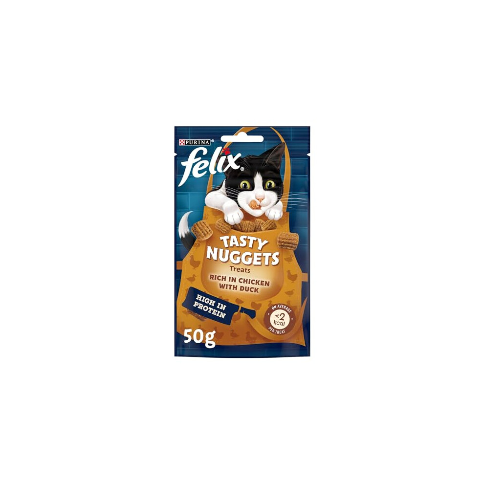 FELIX Tasty Nuggets Chicken & Duck Cat Treats 50g (Pack of 8)-image-OPC-PGDT5MW-NEW