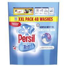 Persil Non Bio 3 in 1 Washing Capsules laundry capsules gentle next to sensitive skin for outstanding stain removal in quick & cold washes 48 washes