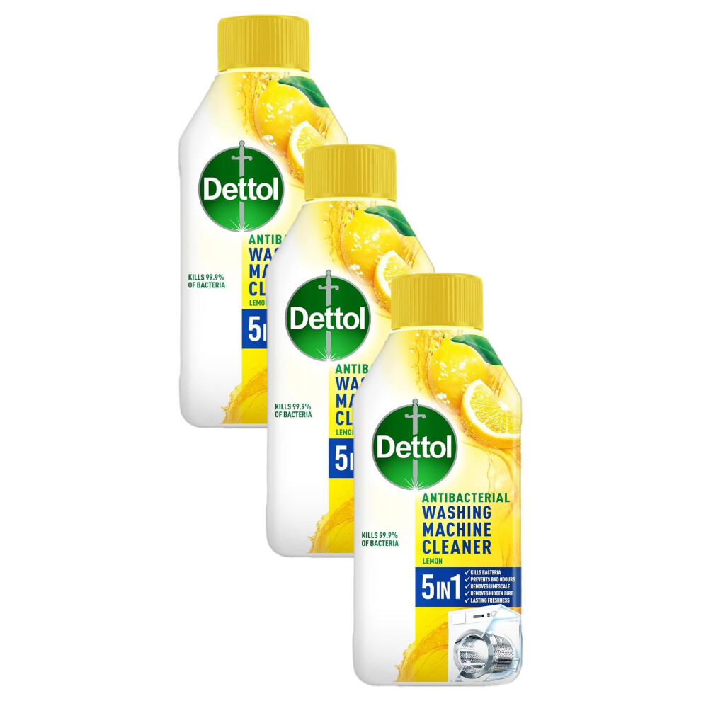 Dettol Antibacterial Washing Machine Cleaner Citrus 250ml (Pack of 3)