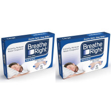 Breathe Right Nasal Strips Original Large 10s | Instantly Relieves Nasal Congestion |Helps Reduce Snoring | Drug-Free (Pack of 2)