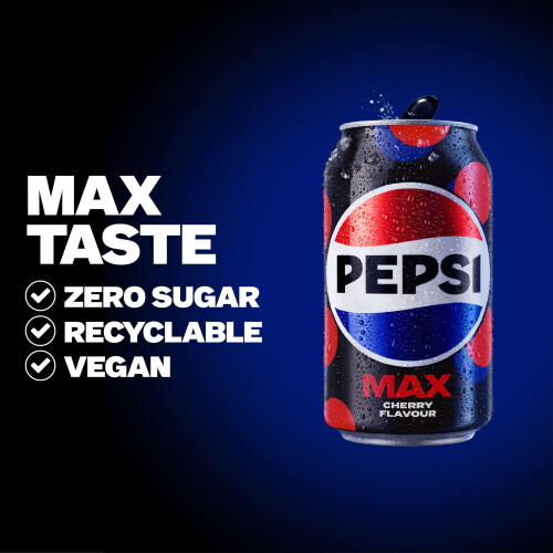 Pepsi Pepsi Max Cherry No Sugar Cola Cans 24 x 330ml 2