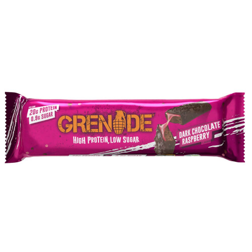 Grenade Grenade High Protein, Low Sugar Bar - Dark Chocolate Raspberry, 12 x 60 g 1