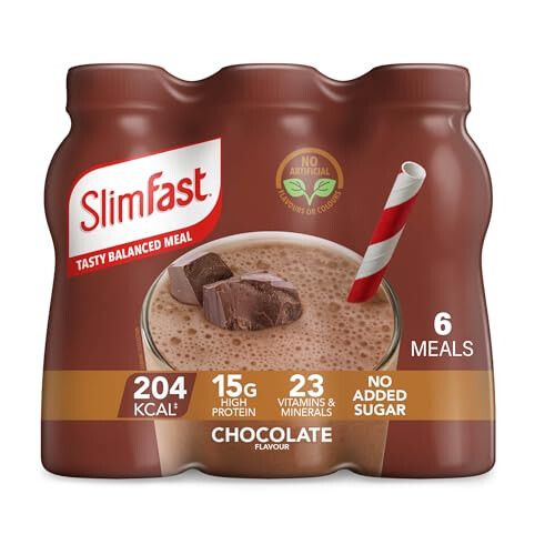 SlimFast SlimFast Ready To Drink Chocolate Flavour Shake, 6 x 325ml