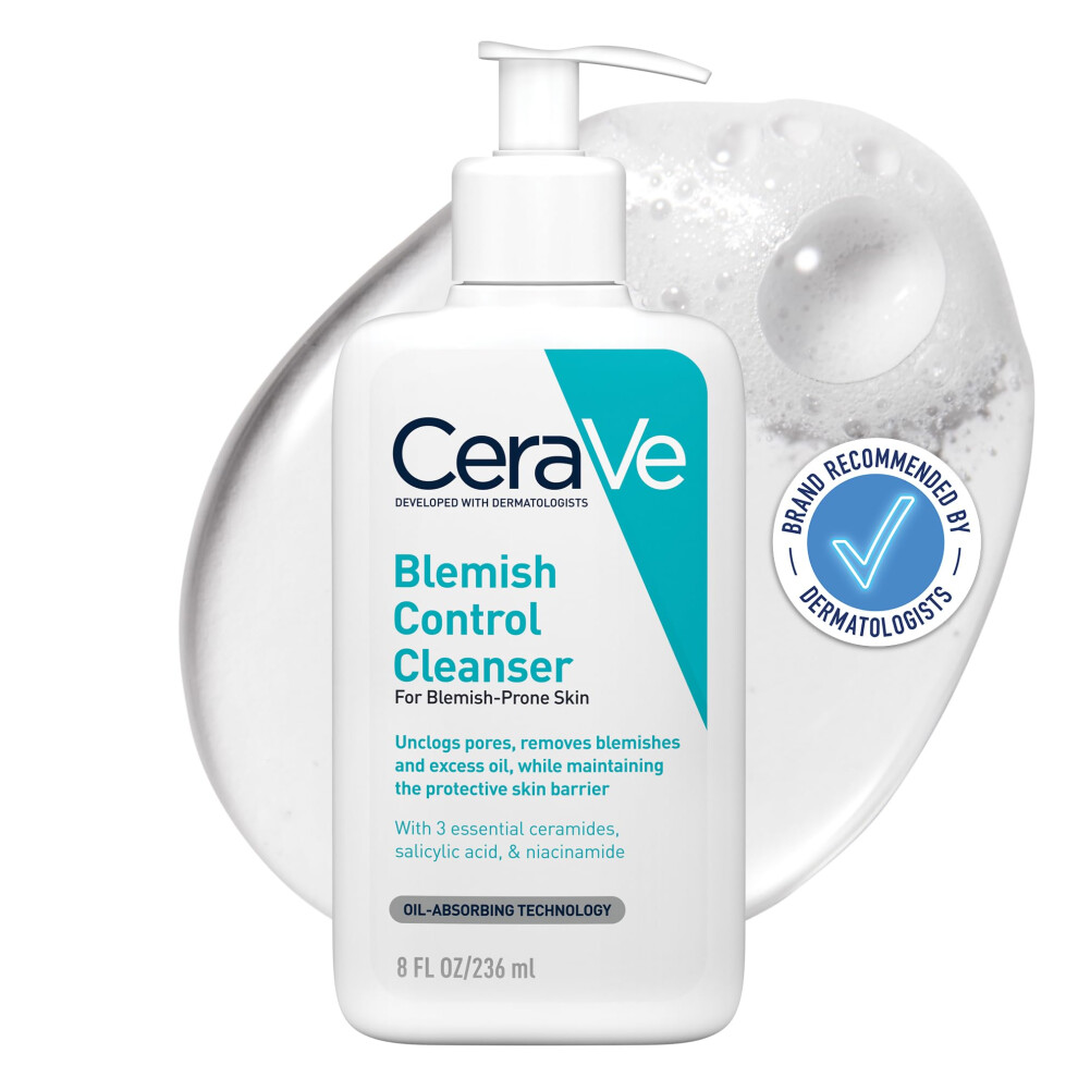 Cerave Blemish Control Face Cleanser With 2% Salicylic Acid & Niacinamide For Blemish-Prone Skin 236Ml