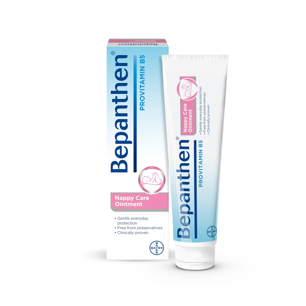 Bepanthen Nappy Care Ointment | Nappy Cream with Provitamin B5 | Suitable for Newborns Skin, 100 g (Packing May Vary).