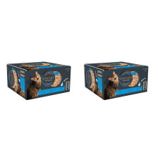 Encore 100% Natural Wet Cat Food, Multipack Fish Selection in Broth 70g Tin for Adult Cats, (8 x 70g Tins) (Pack of 2)