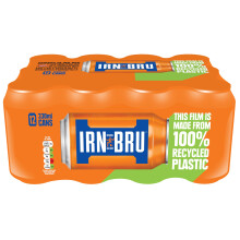 IRN-BRU Regular, 12 Pack Iconic Flavoured Fizzy Drink Multipack Cans - 12 x 330ml Cans