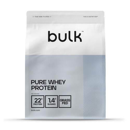 Bulk Pure Whey Protein Powder Shake, Raspberry, 500 g, 16 Servings, Packaging May Vary