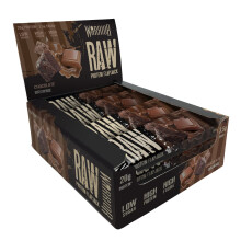 Warrior Raw Protein Flapjacks – 12 Bars x 75g Each – Packed with 20g of Protein – Low Sugar, High in Fibre (Choc Brownie)