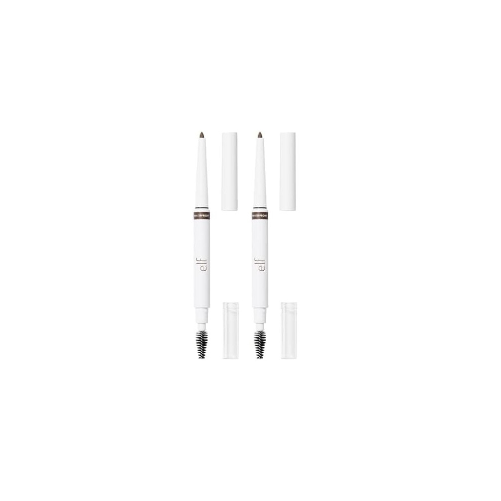 e.l.f. Instant Lift Waterproof Brow Pencil, Long-Lasting Eyebrow Pencil For Grooming & Shaping Brows, Vegan & Cruelty-Free, Neutral Brown (Pack of 2)
