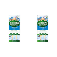 Zoflora Fresh Home, Mountain Air 500ml, Concentrated 3-in-1 Multipurpose Disinfectant Kills 99.9% of Bacteria & Viruses (Pack of 2)