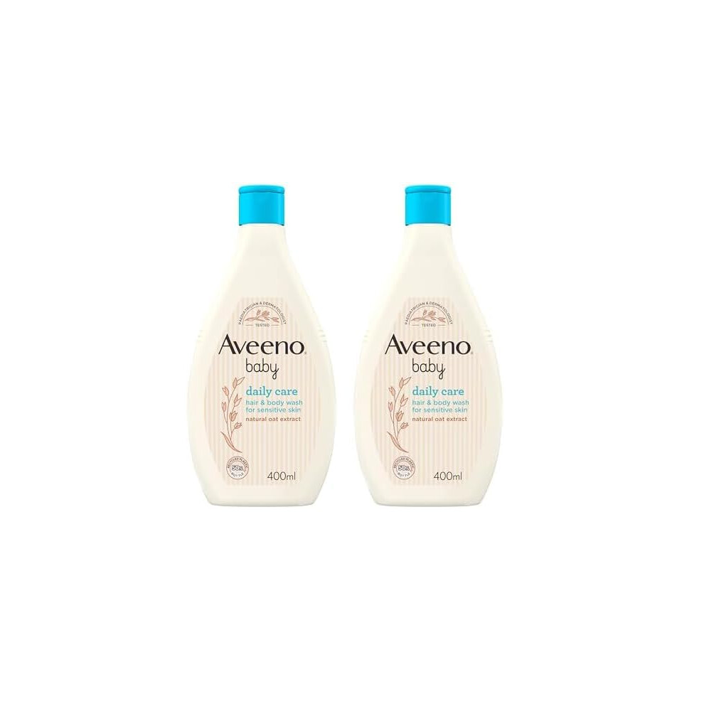 Aveeno Baby Daily Care Hair and Body Wash 400 ml (Pack of 2)