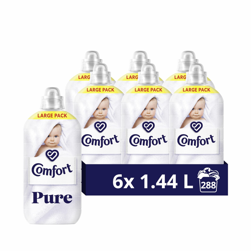 Photos - Ironing Accessory Comfort Pure Sensitive Fabric Conditioner dermatologically tested gentle next to sensitive skin 288 washes  (6x 1.44 L)