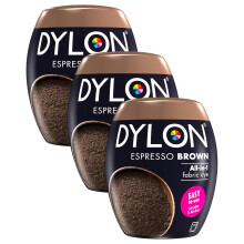 DYLON Washing Machine Fabric Dye Pod for Clothes & Soft Furnishings, 350g – Espresso Brown (Pack of 3)