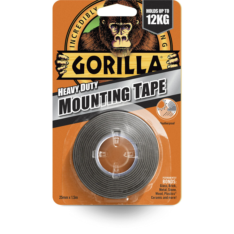 Gorilla Heavy Duty Mounting Tape 1.5M Black