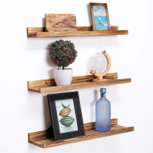 AZSKY Zwevende Planken Set van 3 Foto Richel Plank 24 Inch Lange Grote Kinderboekenplanken voor Speelgoedopslag Kinderboekenplank Wandmontage voo
