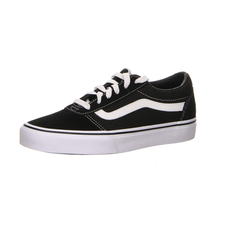 Vans Womens Size 8.5, Ward Sneaker Black & White Suede Canvas Lace Up Shoes, Trainers, Lightweight Sports Shoes By Active Wear Range (8.5 Uk) White,Black