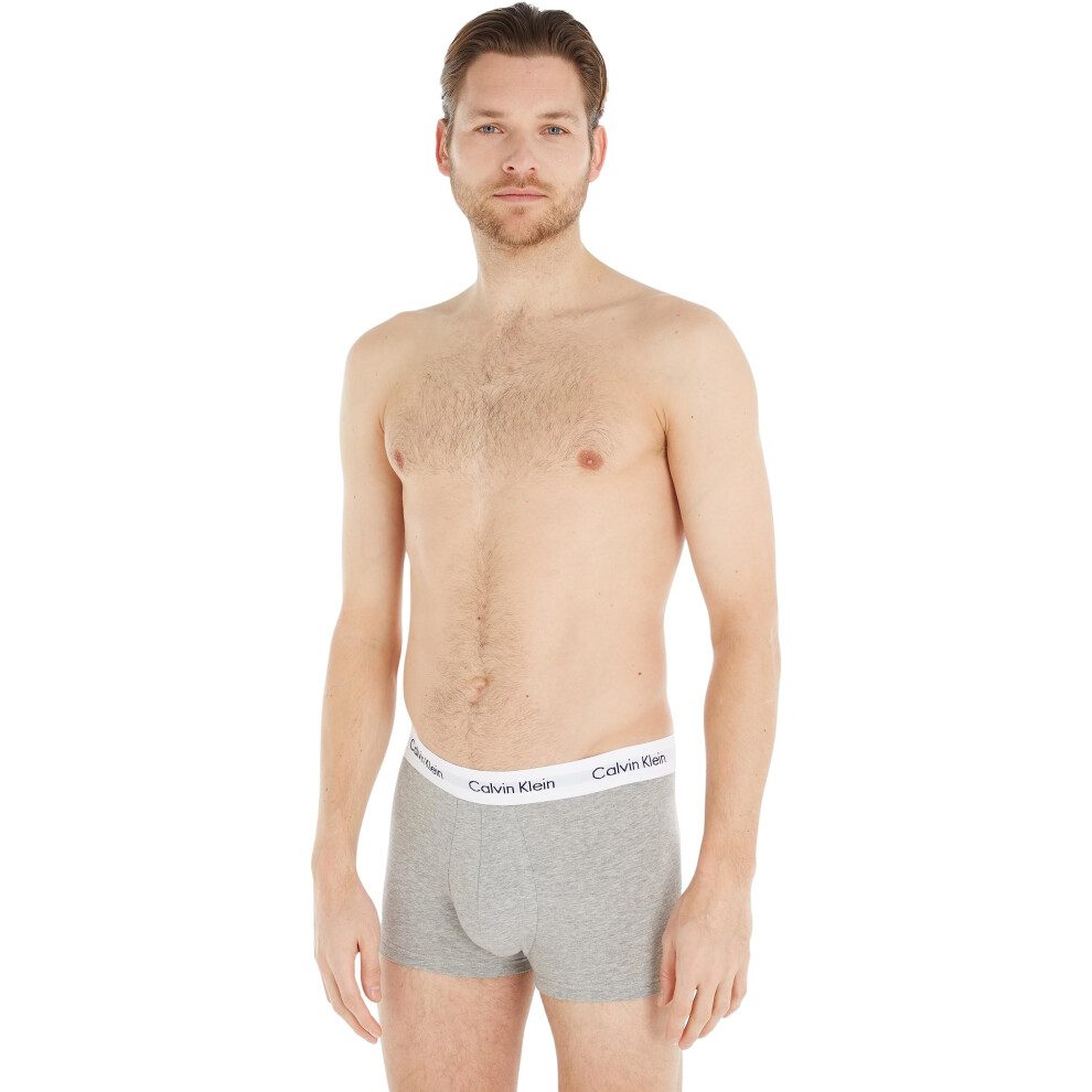 Calvin Klein Men's Low Rise Trunk 3pk 0000u2664g Boxer Briefs, Grey (Grey Heather), XL
