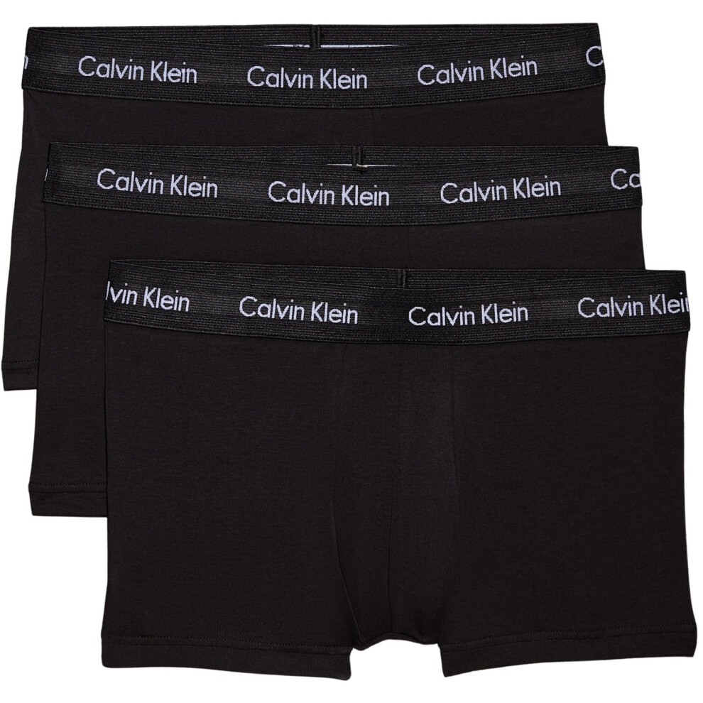 Calvin Klein Men's Low Rise Trunk 3pk 0000u2664g Boxers, Black (Black W. Black Wb), M
