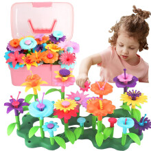 Cenove Toddler Toys fr 3 4 5 6 7 -riga flickor och pojkar Flower Garden Building Toy med brboxstamleksaker fr frskolebarn Utbildningsaktivit