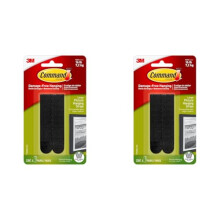 Command Large Picture Hanging Strips, Pack of 8x2 Adhesive Strips, Black - Damage Free Frames and Mirrors, Wall Décor and Signs - Holds up to 7.2kg