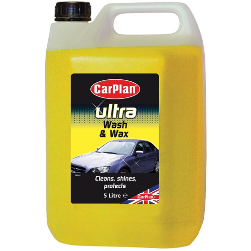 CarPlan Ultra Wax & Wash Car Shampoo 5L - pH-Neutral, Safe for All Paint Finishes, Leaves Showroom Shine