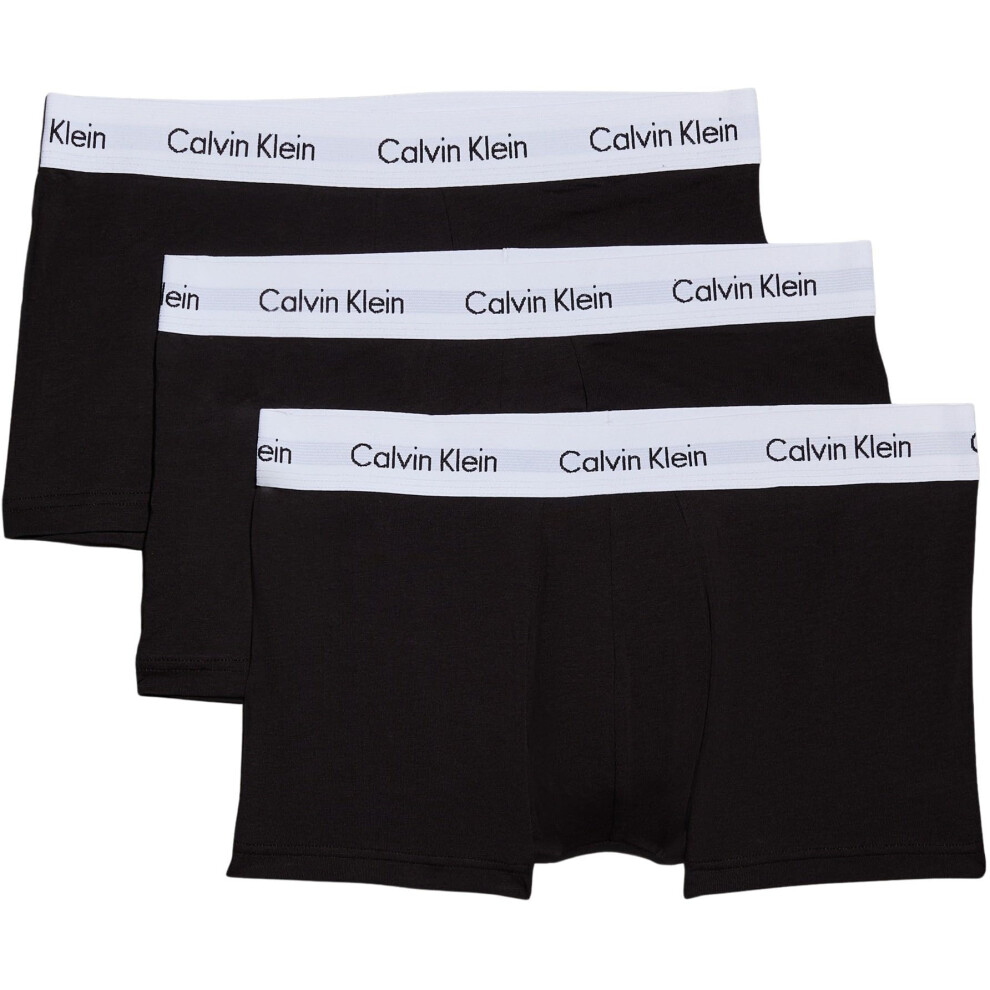 Calvin Klein Men's Low Rise Trunk 3pk 0000u2664g Boxers, Black (Black), L