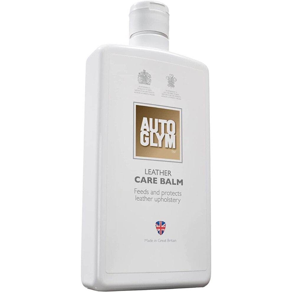 Autoglym Leather Care Balm, 500ml - Feeds and Protects Car Leather Upholstery and Motorcycle Leather, Beige