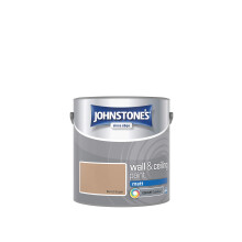 Johnstone's - Wall & Ceiling Paint - Burnt Sugar - Matt Finish - Emulsion Paint - Fantastic Coverage - Easy 1-2 Hours - 12m2 Coverage per Litre - 2.5L
