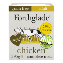 Forthglade Wet Dog Food (18 x 395g Trays) - Adult 1 year +, Grain Free Butternut Squash & Vegetables , Stomach Sensitive Dog Food Natural Ingredients,