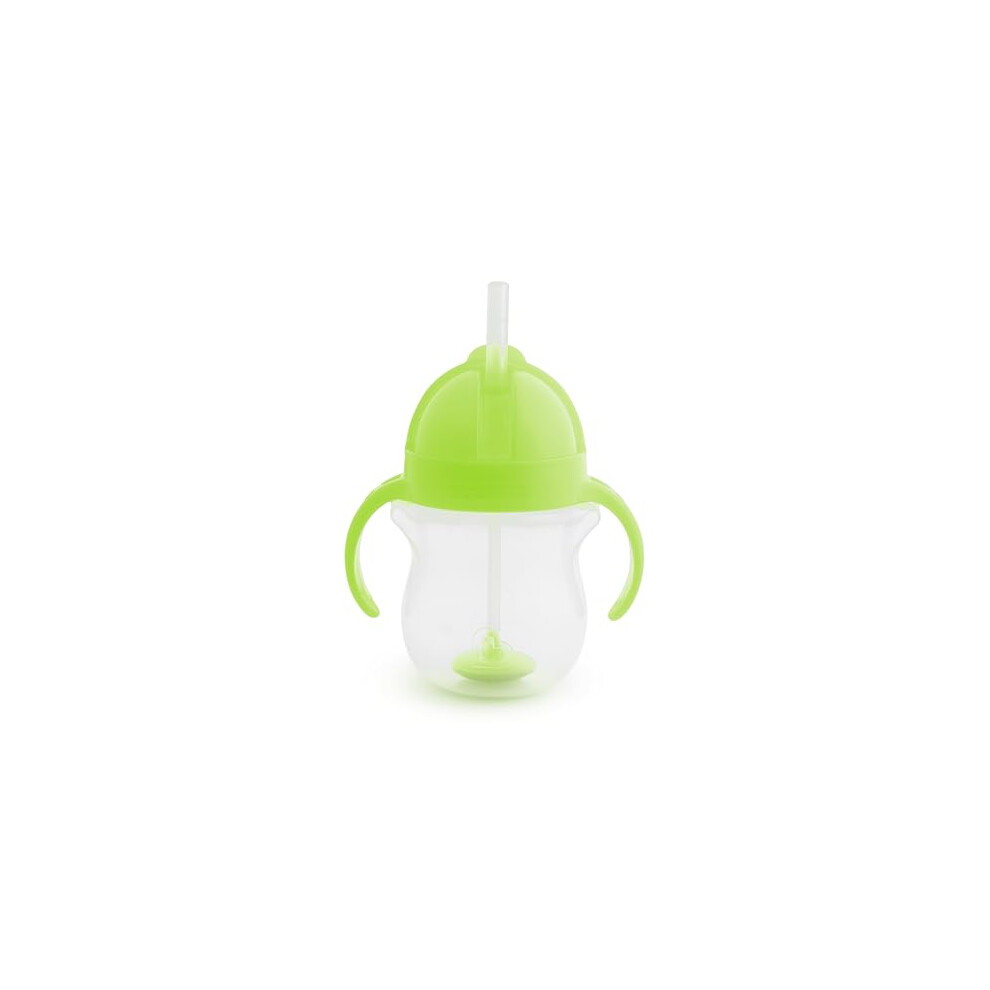 Munchkin Click Lock Tip & Sip Straw Baby Toddler Sippy Cups with Straw | Dishwasher Safe | Baby Cup Weighted Straw | Baby Bottles -7oz/207 ml | Green