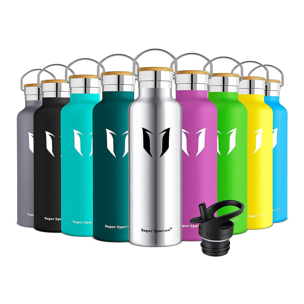 Super Sparrow Water Bottle Stainless Steel - 1000ml - Vacuum Insulated Metal Water Bottle - Standard Straw Water Bottle for Work, Gym, Travel, Sports-image-OPC-PGDT796-NEW