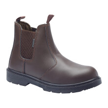 Blackrock Safety Dealer Boots Brown, Mens Womens Steel Toe Cap Work Safety Safety Horse Riding, Yard Slip On Work Pull On, Ladies, Gardening - Size 9
