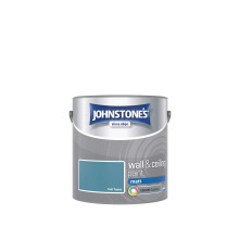 Johnstone's - Wall & Ceiling Paint - Teal Topaz - Matt Finish - Emulsion Paint - Fantastic Coverage - Easy 1-2 Hours - 12m2 Coverage per Litre - 2.5L