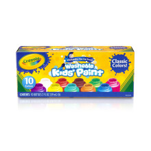 CRAYOLA Washable Paints - Assorted Colours (Pack of 10) | Perfect for Any Arts & Crafts Easily Washable | Ideal for Kids Aged 3+ (Packaging may vary)