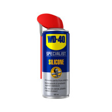 WD-40 Specialist Silicone Spray Lubricant 400ml Can - Versatile All-Weather Protection for Extended Tool and Grime - Smart Straw Applicator Included