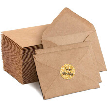 100 stuks enveloppen voor uitnodigingen - bruine kraft-uitnodigingsenveloppen gebruikt voor kaarten gebruikt voor bruiloften uitnodigingen babyshower