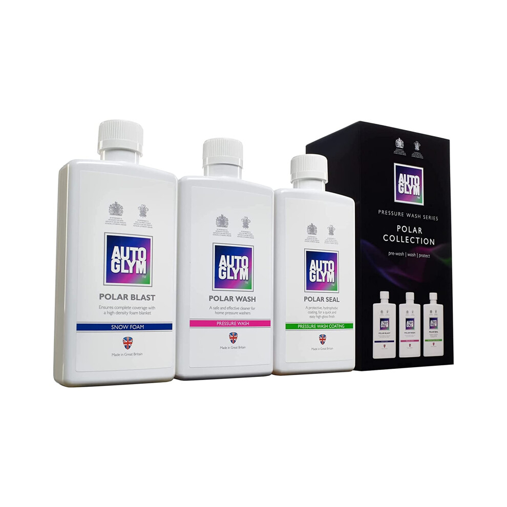 Autoglym Polar Collection - Car Cleaning Kit Includes Polar Blast Pre-Wash Snow Foam, Polar Wash Car Shampoo, and Polar Seal Pressure Wash Coating-image-OPC-PGDT7MY-NEW