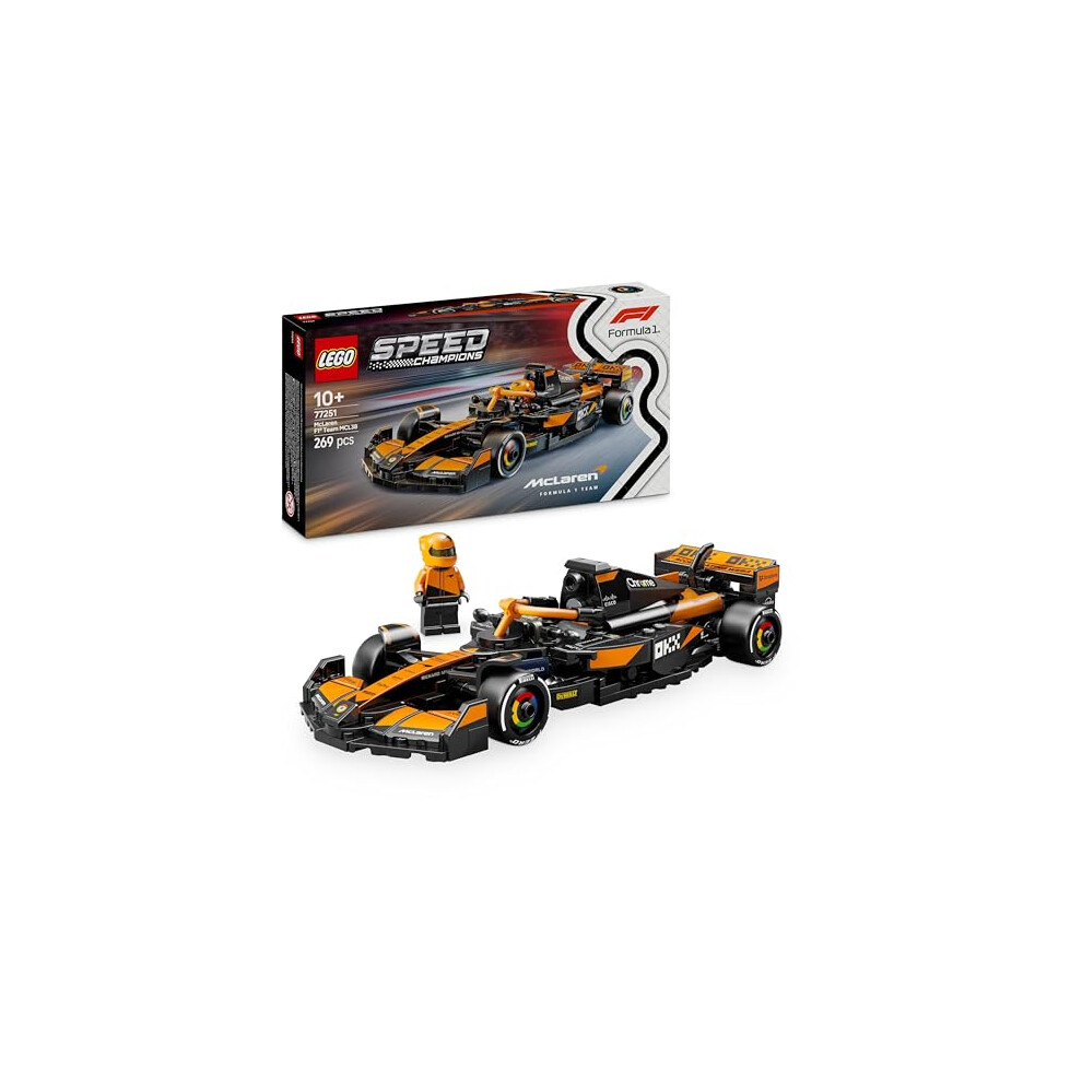 Lego Boys Speed Champions Mclaren Fteam Mcl38 Race Car Toy With A Collectible Driver Kits For 10+ Year Old & Girls Or Adult Motorsport Fans 77251