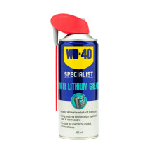WD-40 Specialist White Lithium Grease Spray 400ml - All-Weather Protection for Heavy-Duty Metal-to-Metal Applications with Smart Straw Applicator