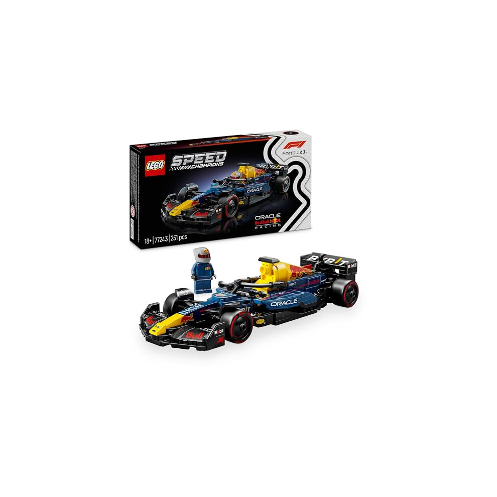 Lego Speed Champions Oracle Bull Racing Rb20 F1 Race Car Model With Driver Minifigure - Display Set For Adult Motorsport & Racing Fans 77243 Red