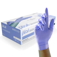 Unigloves Sapphire Pearl Nitrile Examination Multipurpose, Powder Free and Latex Free Disposable Box of 100 Gloves, Sapphire, Medium (GP0083)