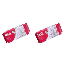 DAS White 500 g Air Hardening Modelling Clay, Non Bake, Ready to Use, Suitable for All Ages, Ideal for Professionals & Hobbyists (Pack of 2)
