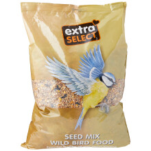 Extra Select Wild Bird Seed Mix with Black Sunflower Seeds, Wheat, Dari, Millet Seeds - Nutrient Rich Wild Bird Food for Small Birds - 3kg