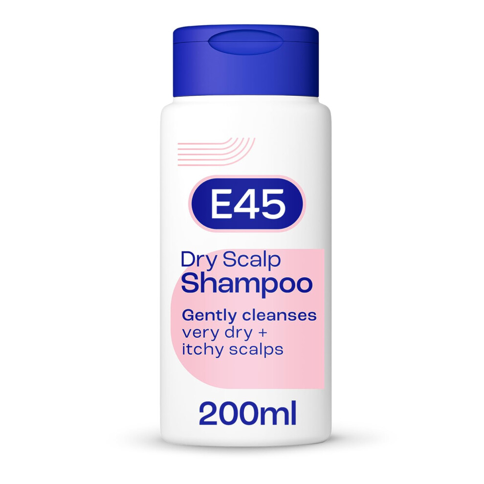 E45 Dry Scalp for Very Dry, Itchy and Flaky Scalp - Anti Dandruff with hydrating Vitamin B5 – Free from fragrance, soap and perfume 200ml