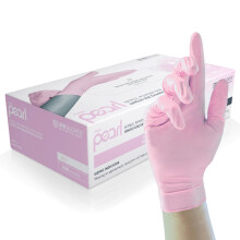 Unigloves Pink Pearl Nitrile Examination Multipurpose, Powder Free and Latex Free Disposable Box of 100 Gloves, Pink, Medium (GP0053)
