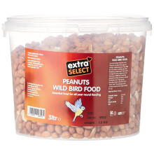 Extra Select Wild Bird Peanuts: High Grade, Protein Rich, Year Round Wild Bird Food Peanuts - Ideal for Winter Feed - 3 Litre Tub