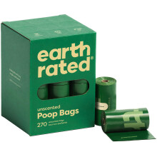 Earth Rated Dog Poo Bags, Guaranteed Leak Proof and Extra Thick Waste Bag Refill Rolls For Dogs, Fragrance-Free, 270 Count